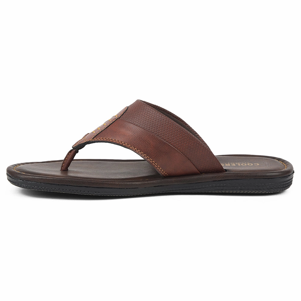 Coolers Tan Casual Slipper For Mens AOL-13 By Liberty Loofah Slippers