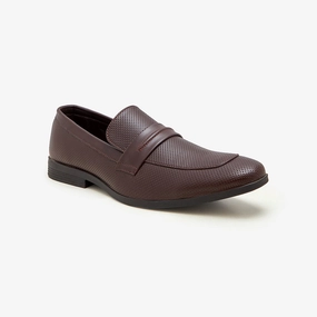Retro Loafers Men's Textured Formals