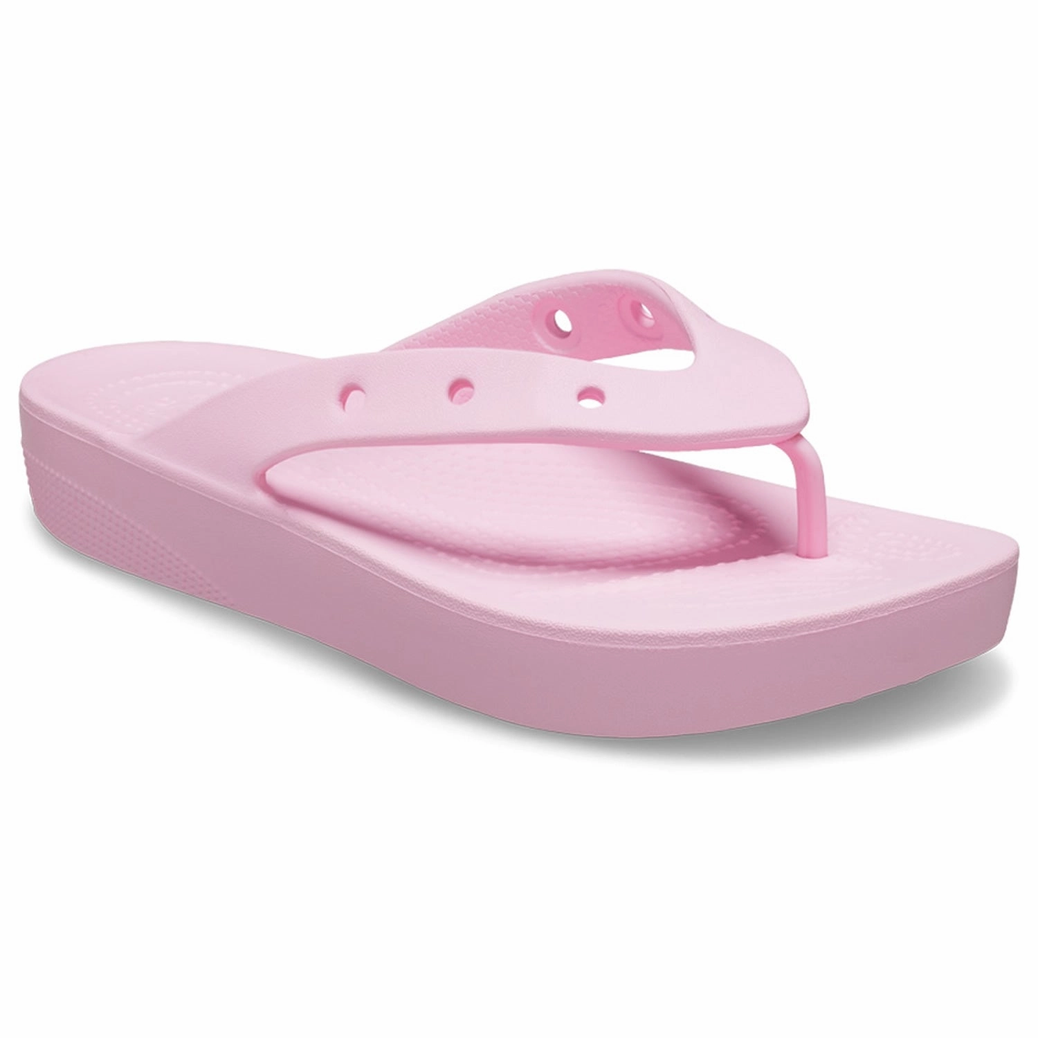Barely There Flip Flops Crocs Classic Platform Flip (207714) - Flamingo