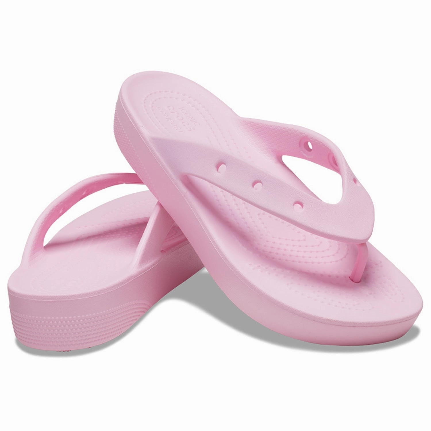 Sandy Flip Flops Crocs Classic Platform Flip (207714) - Flamingo