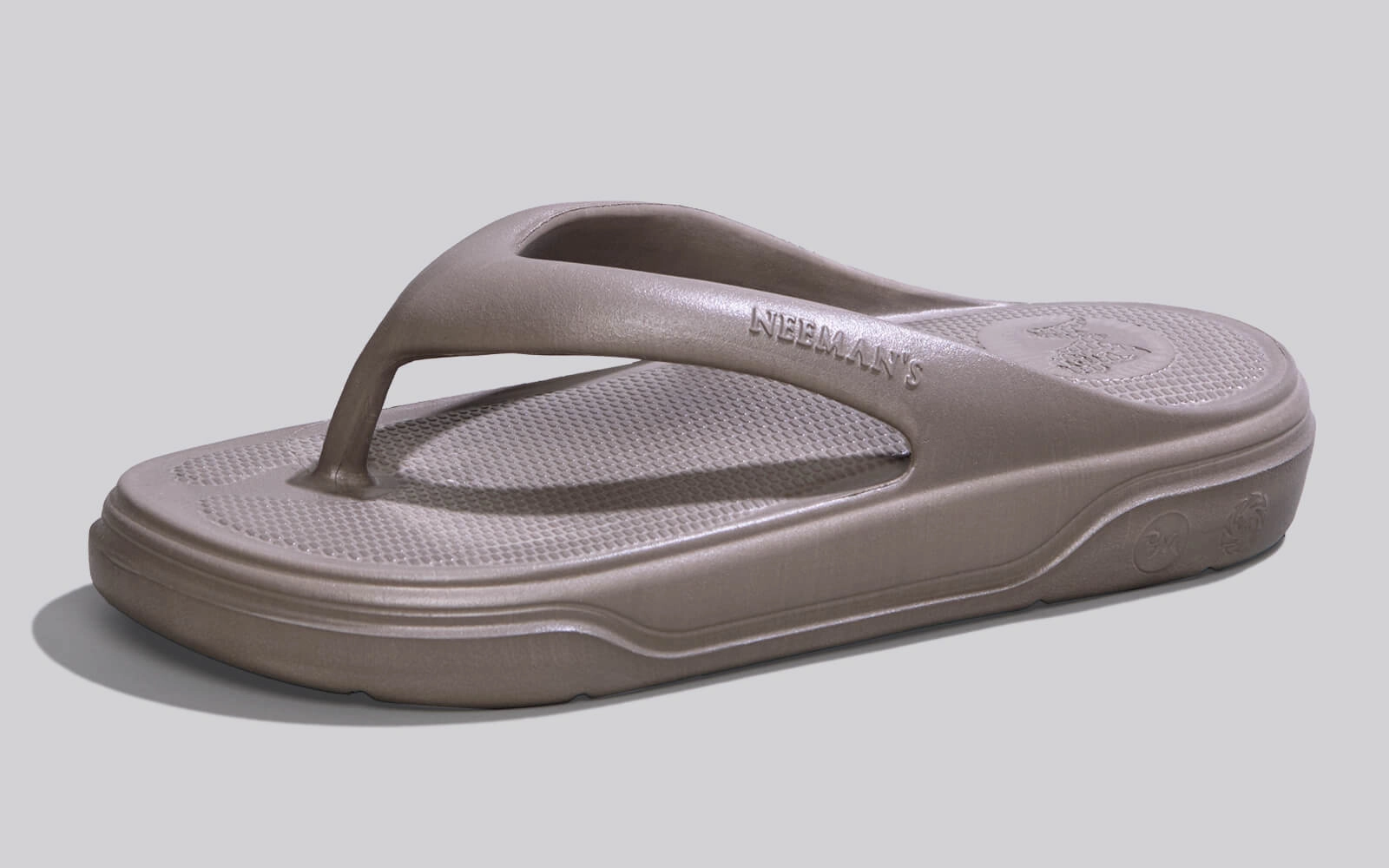 Steelers Slippers Cushers Flips For Men : Goat Grey