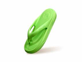 Big Toe Slippers Cushers Flips For Men : Neon Green