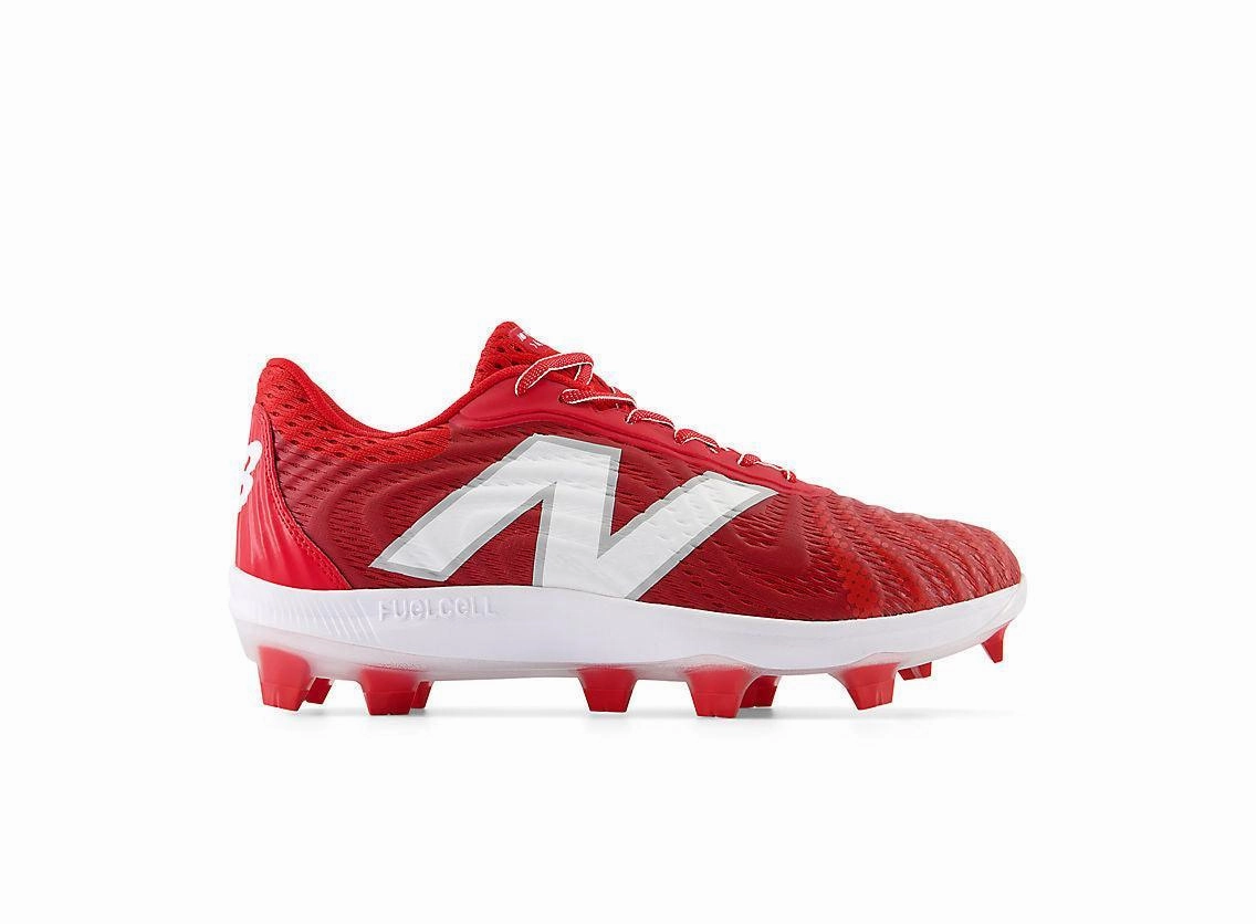 New Balance Roav New Balance Men's FuelCell 4040 V7 Molded Baseball Cleats - Team Red / White - PL4040R7