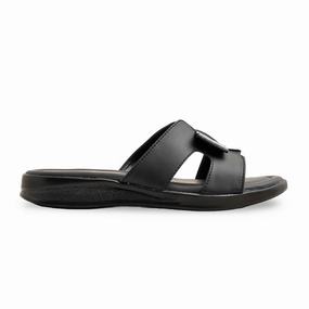Quilted Slides Black Formal Slipper LPU705
