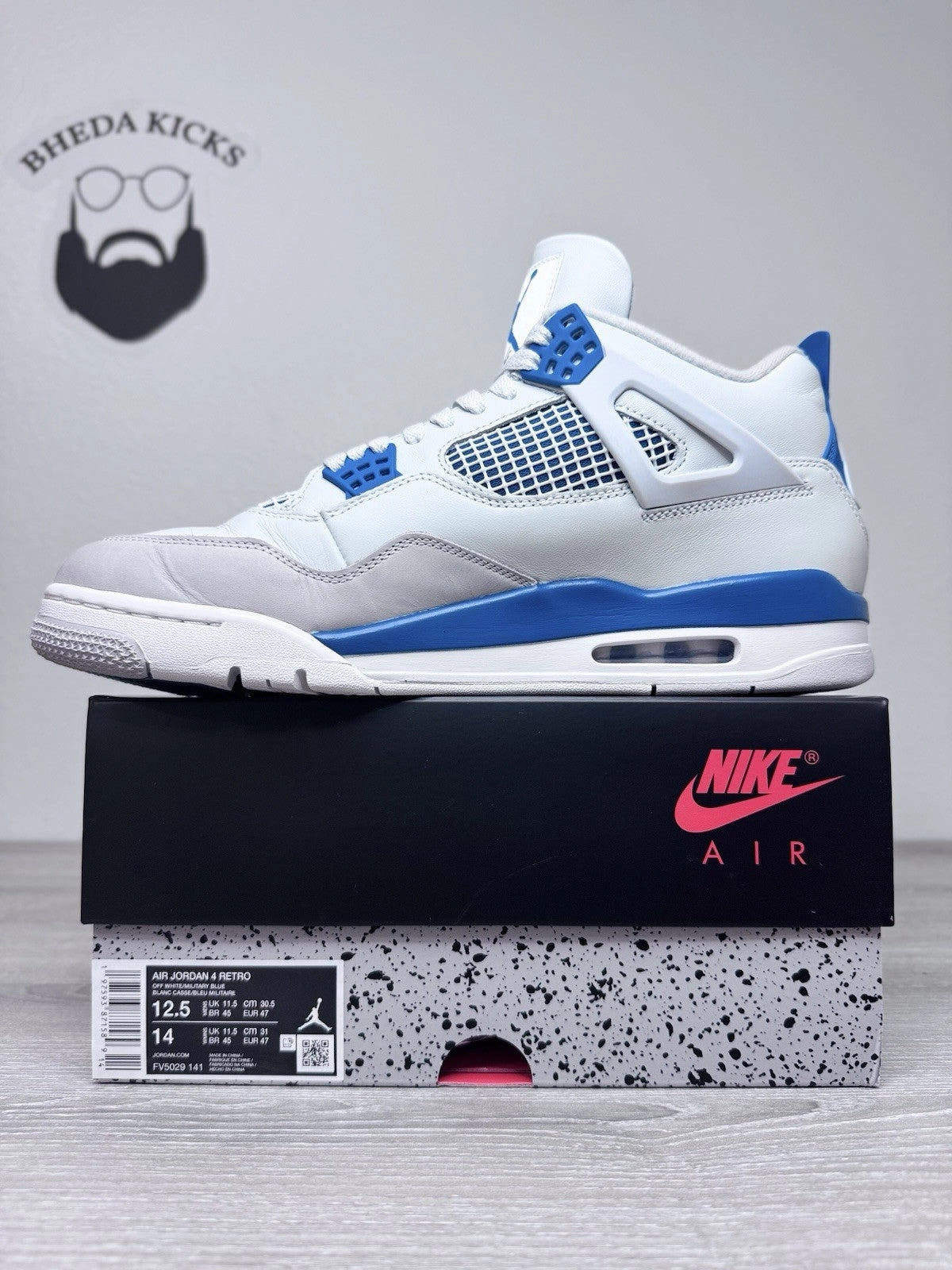 Asics Fast Running Shoes Size 12.5 - Nike Air Jordan 4 Retro Shoes Preowned Military Blue FV5029-141