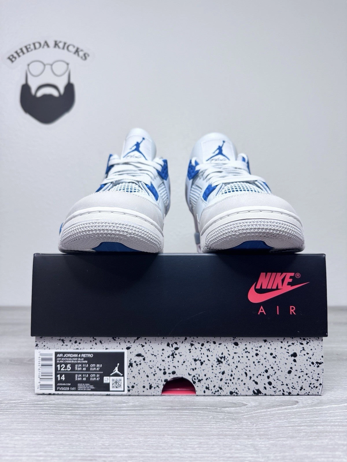 The Most Expensive Asics Shoes Size 12.5 - Nike Air Jordan 4 Retro Shoes Preowned Military Blue FV5029-141