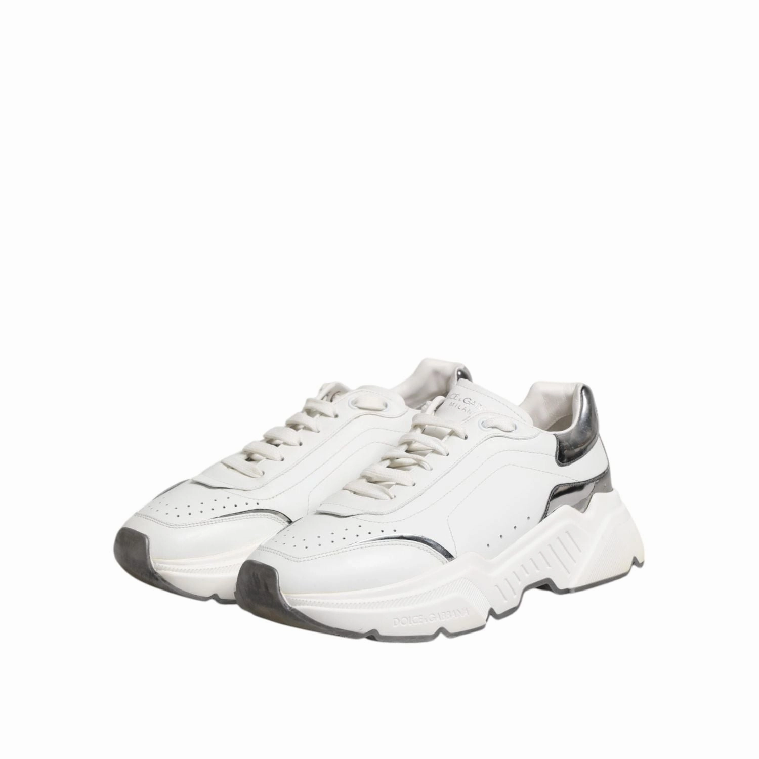 Dolce & Gabbana White Daymaster Leather Low Top Sneakers Shoes Seahawks Sneakers