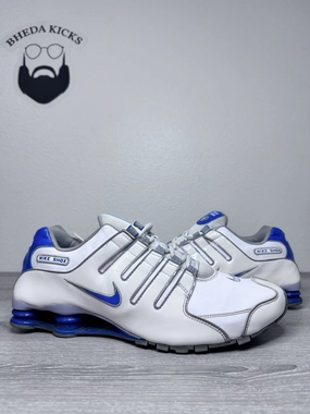 Amazon Asics Tennis Shoes Size 15 - Nike Shox NZ SL Shoes Sneakers 2012 378341-140 Blue White Leather