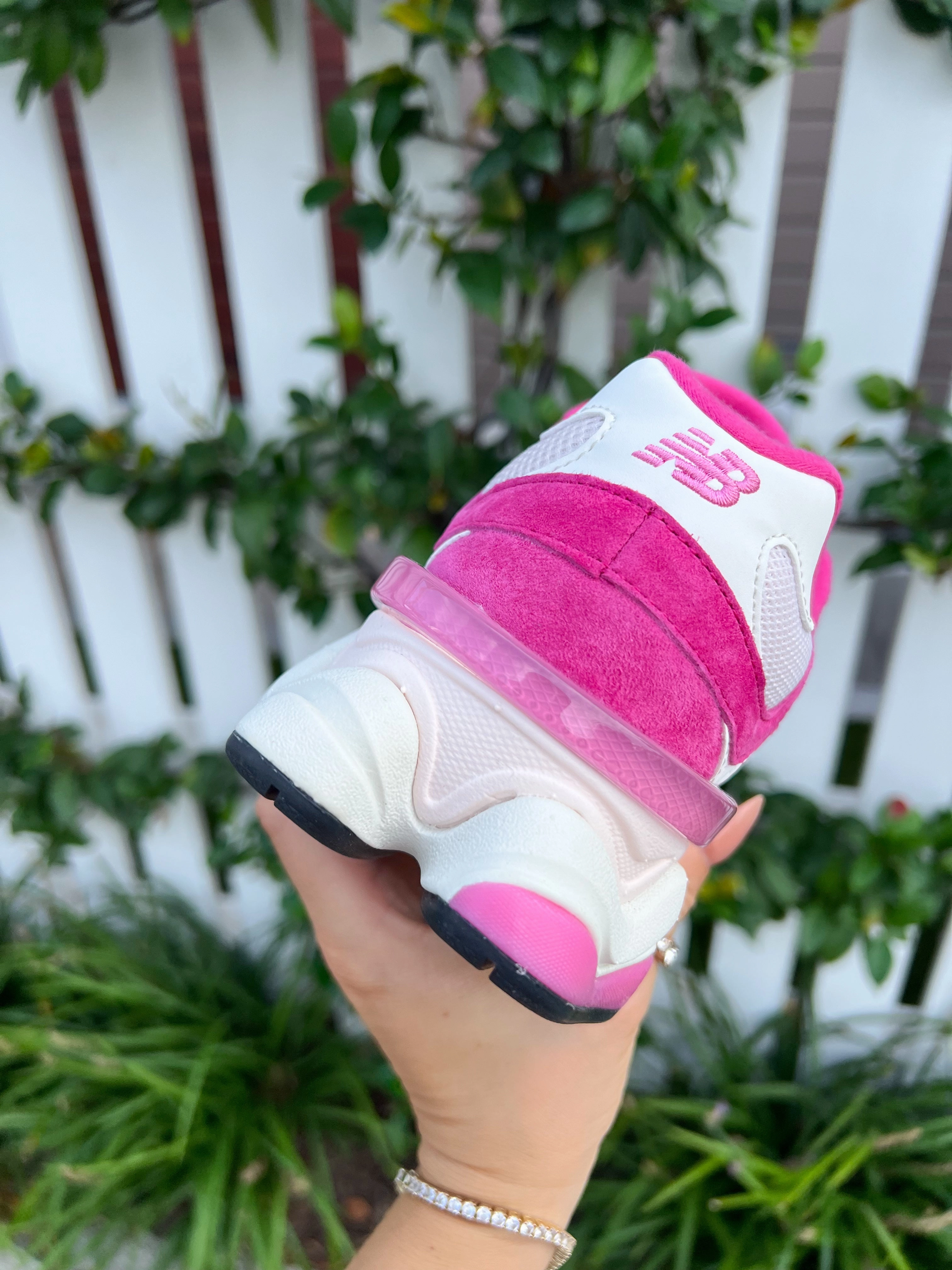 Rare Hot Pink Swarovski Womens New Balance 9060 Asics Running Shoes For Winter