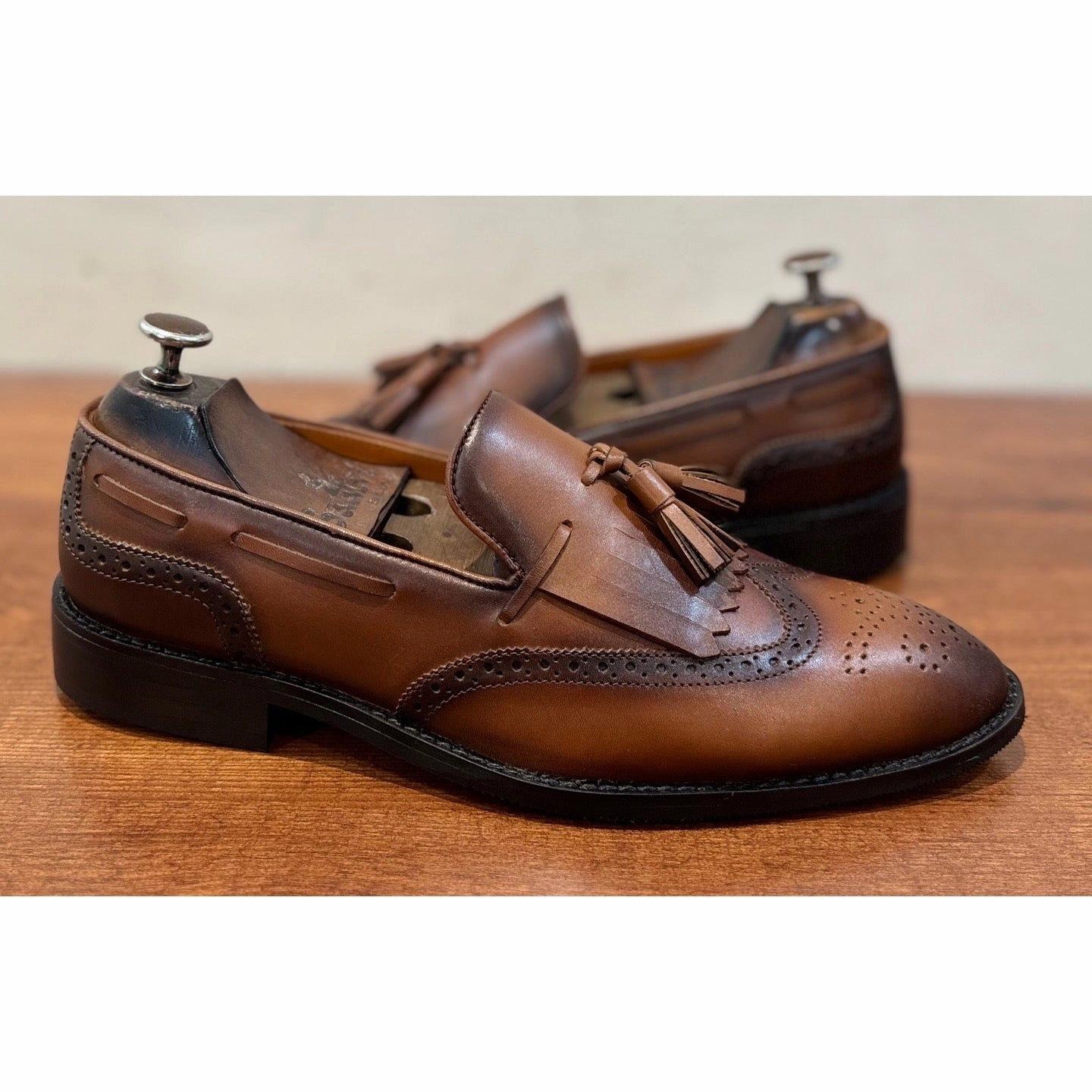 Loafers With Chain Detail Wingcap Tassel Loafers Fringe