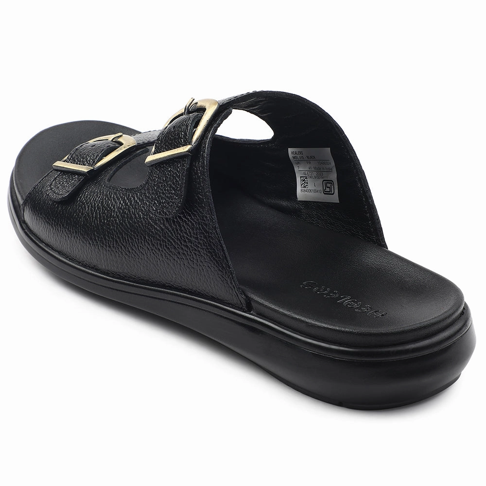 Healers Black Casual Sandal For Men MDL-11E By Liberty Arizona Essentials Eva Slide Sandal