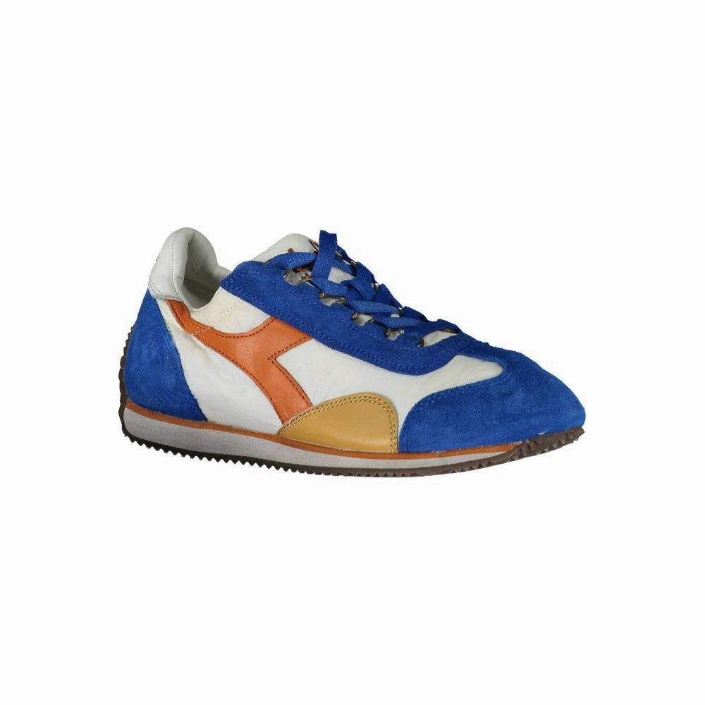 Embroidered Sneakers Diadora Blue Fabric Sneaker