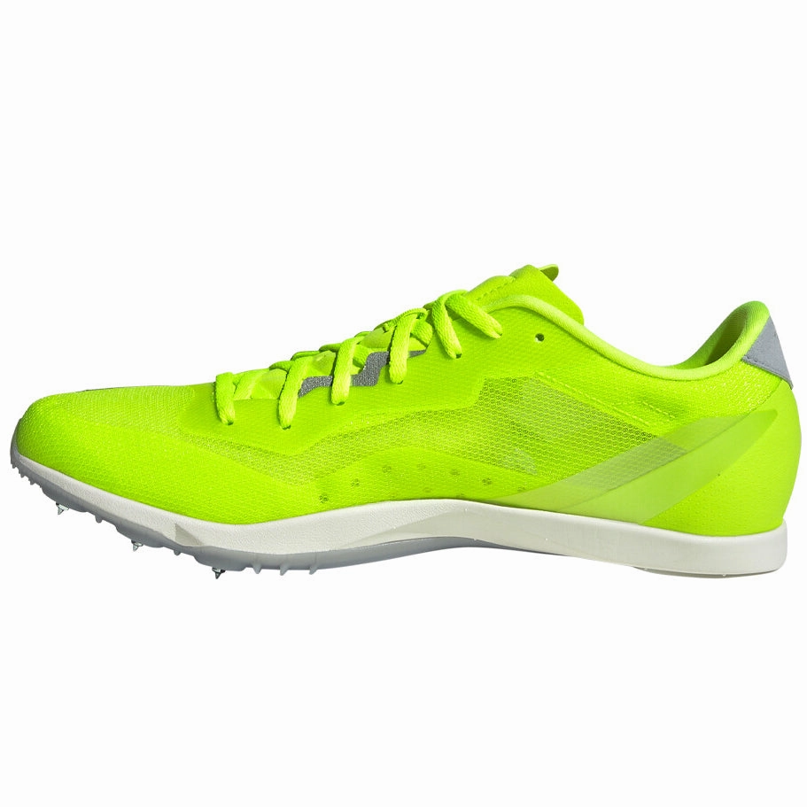 Distancestar Running Spikes Lucid Lemon / Core Black / Halo Silver Kanye West Adidas Shoes