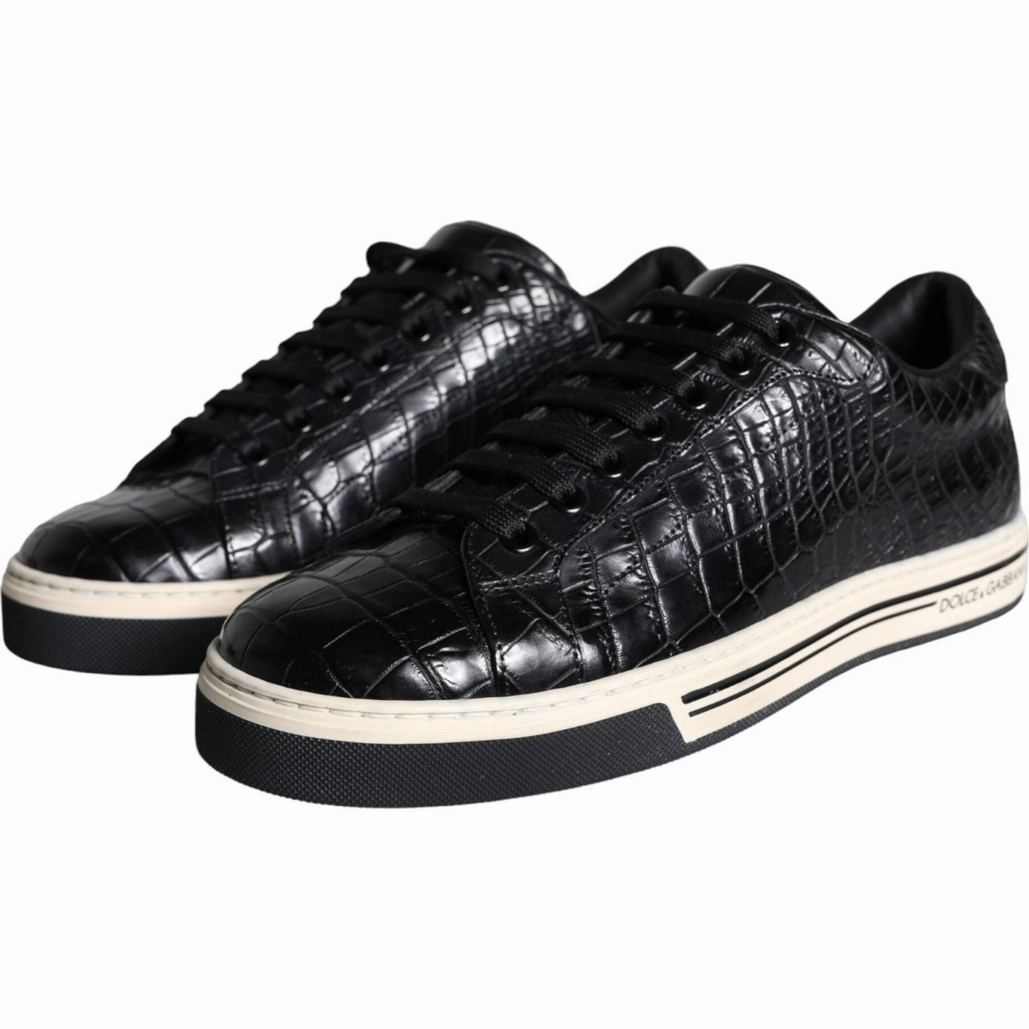 Givenchy Sport Sneakers Dolce & Gabbana Black Leather Men Low Top Sneakers Shoes