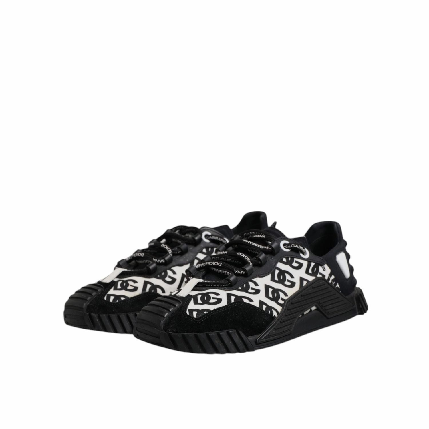 Dolce & Gabbana Black Logo Lace Up Low Top NS1 Sneakers Shoes Streetwear Sneakers