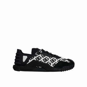Dolce & Gabbana Black Logo Lace Up Low Top NS1 Sneakers Shoes 20. NULL