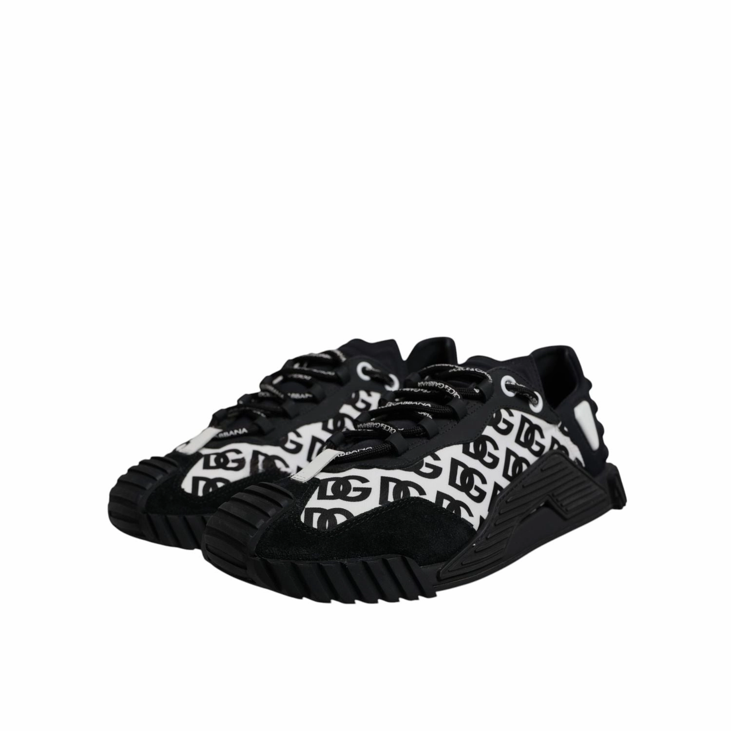 Best Sneakers For Pronation Dolce & Gabbana Black Logo Lace Up Low Top NS1 Sneakers Shoes