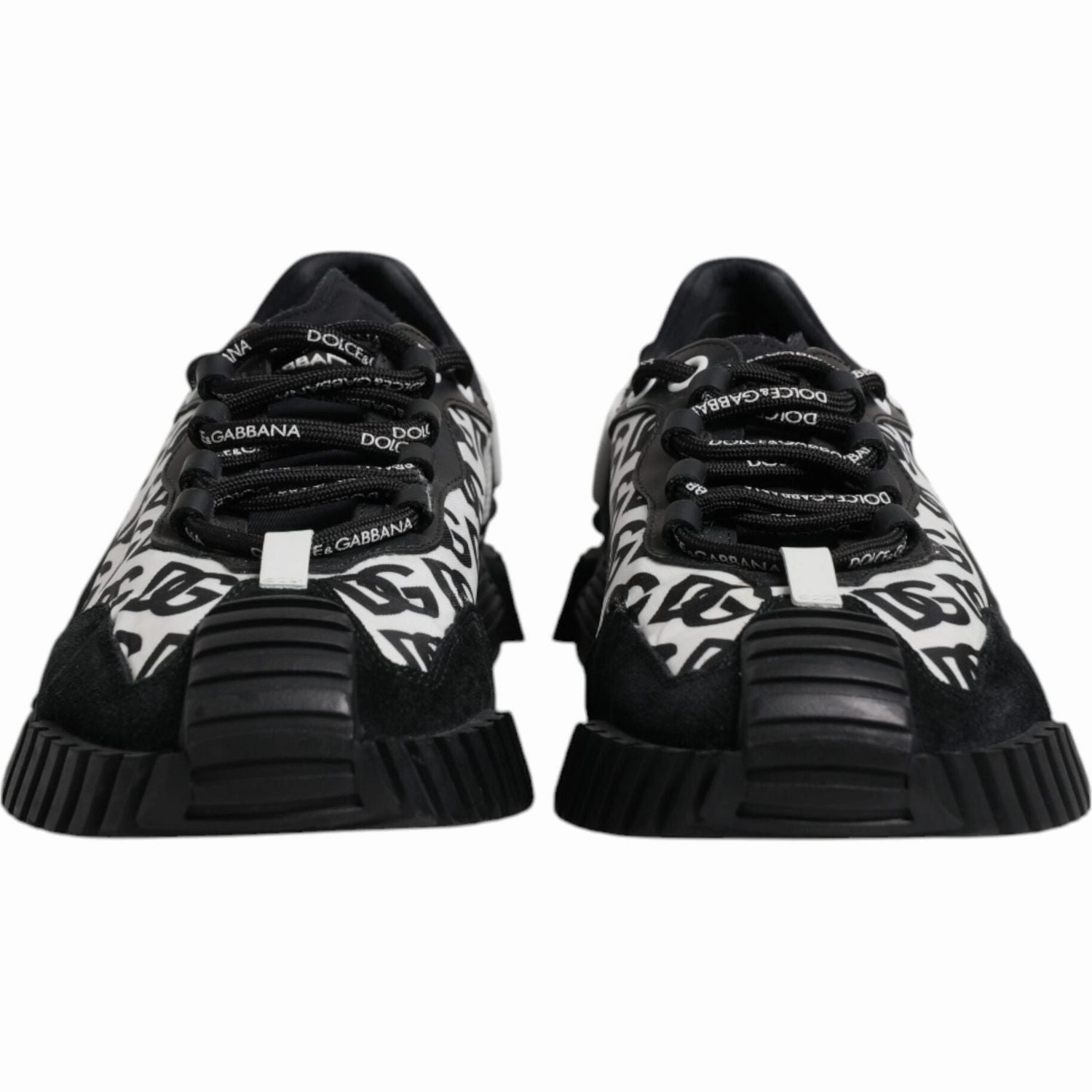 Drop Sneakers Dolce & Gabbana Black Logo Lace Up Low Top NS1 Sneakers Shoes