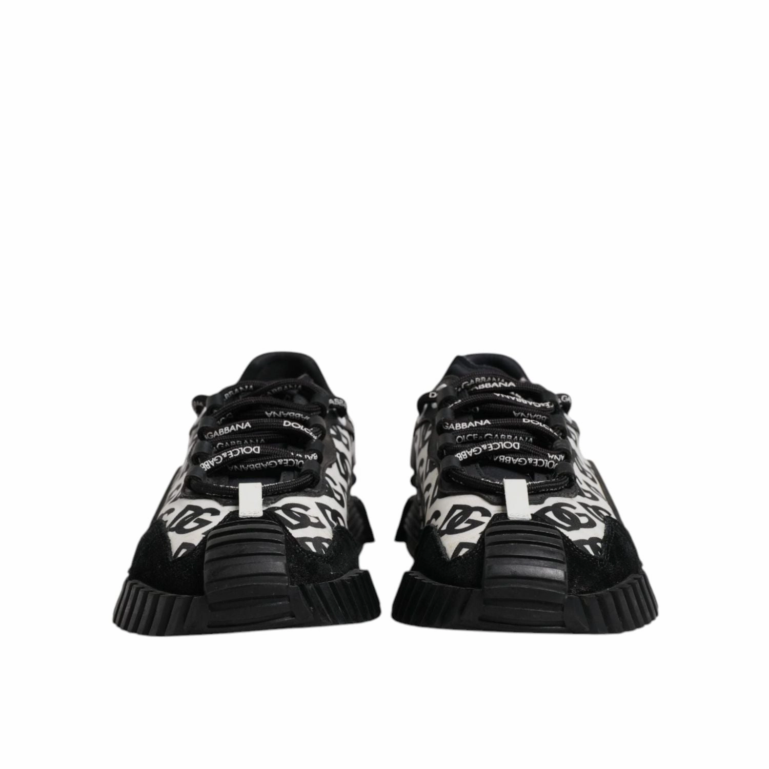 90s Sneakers Dolce & Gabbana Black Logo Lace Up Low Top NS1 Sneakers Shoes