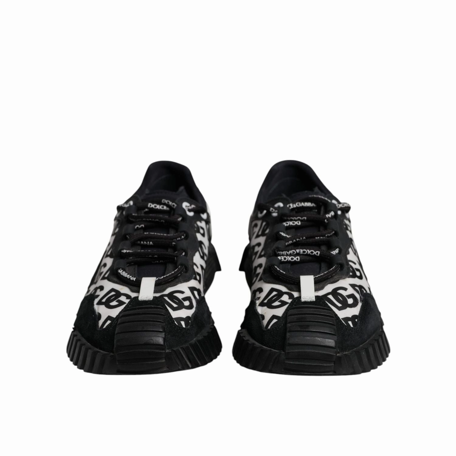 Dolce & Gabbana Black Logo Lace Up Low Top NS1 Sneakers Shoes Best Sneakers For Marathon Running