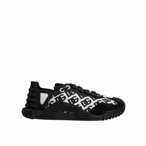 High Top Wedge Sneakers Dolce & Gabbana Black Logo Lace Up Low Top NS1 Sneakers Shoes