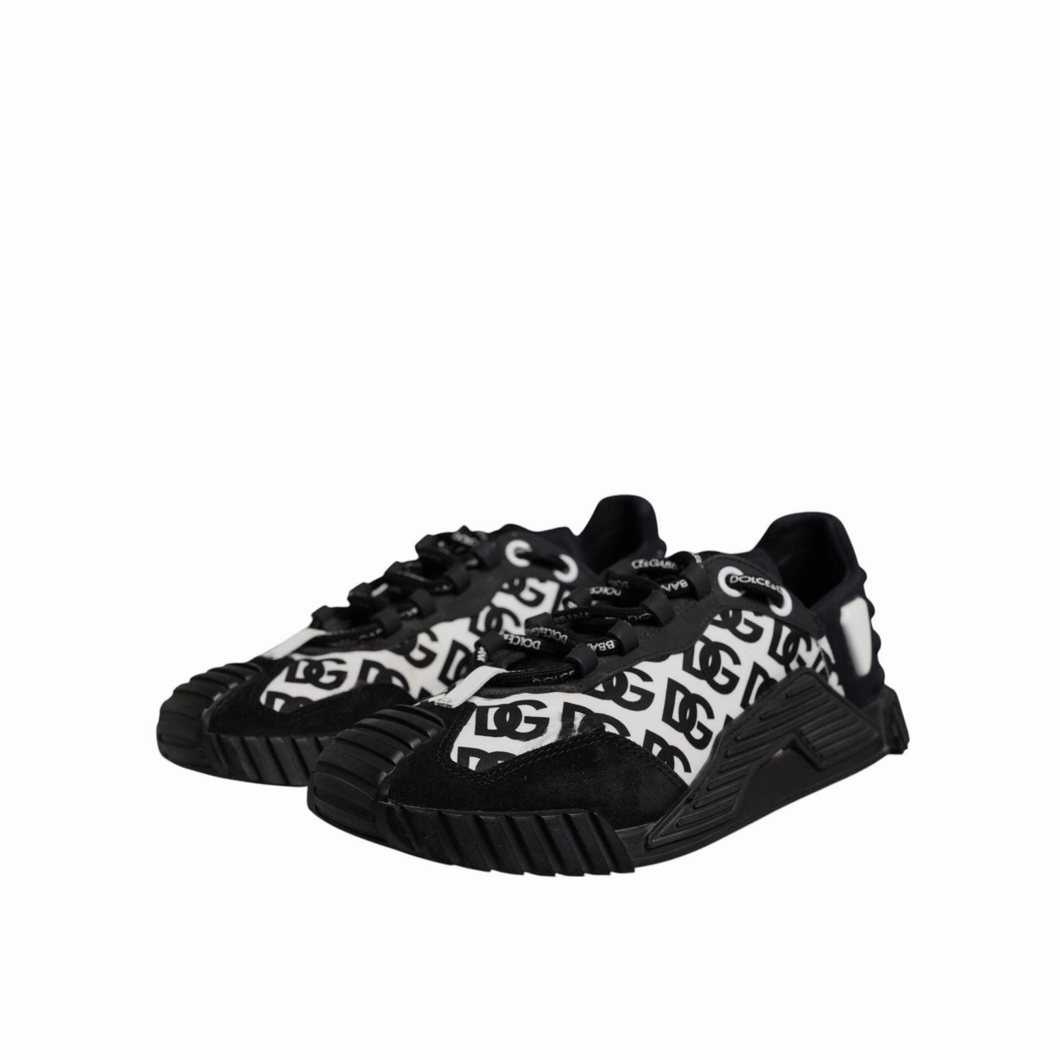 Basic Sneakers Dolce & Gabbana Black Logo Lace Up Low Top NS1 Sneakers Shoes