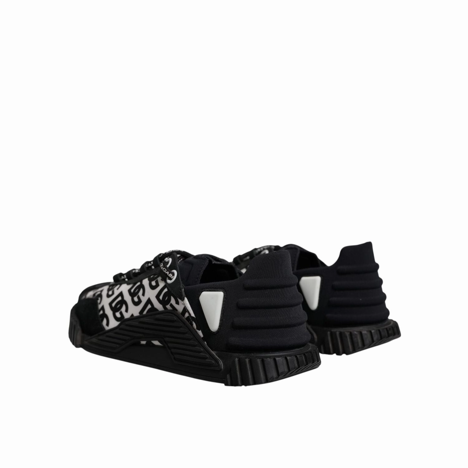 Dolce & Gabbana Black Logo Lace Up Low Top NS1 Sneakers Shoes Sneakers For Heel Pain