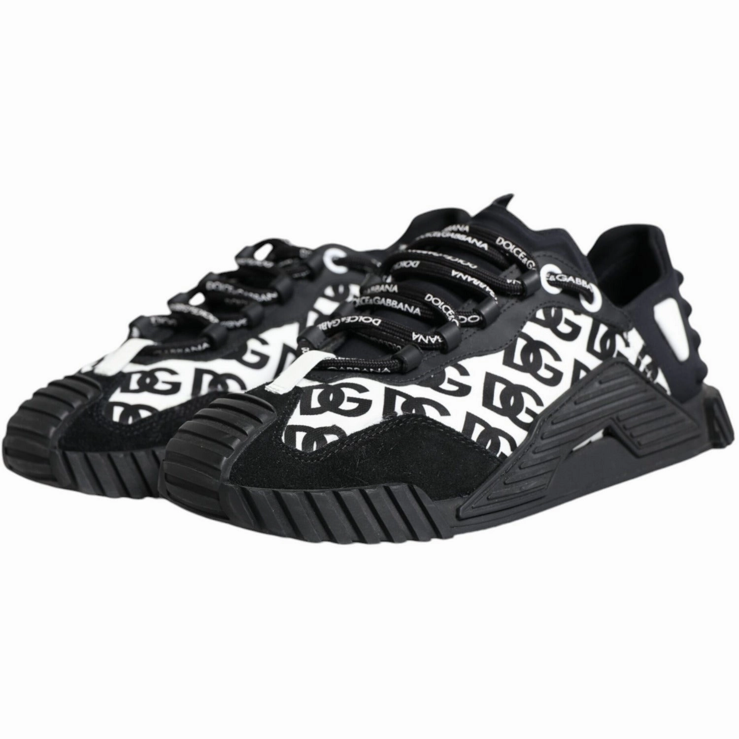 De Florence Sneakers Dolce & Gabbana Black Logo Lace Up Low Top NS1 Sneakers Shoes