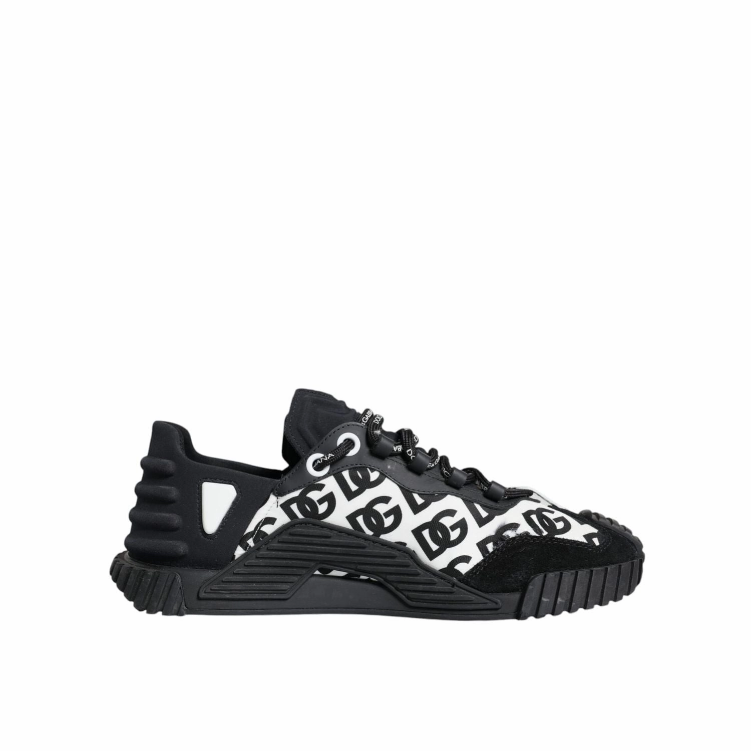 Dolce & Gabbana Black Logo Lace Up Low Top NS1 Sneakers Shoes Sneakers Shoes Made In Usa