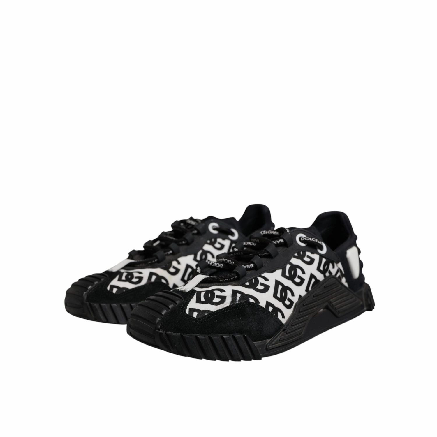 Dolce & Gabbana Black Logo Lace Up Low Top NS1 Sneakers Shoes Booker Sneakers