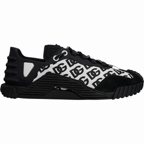 Dolce & Gabbana Black Logo Lace Up Low Top NS1 Sneakers Shoes Most Comfortable Designer Sneakers