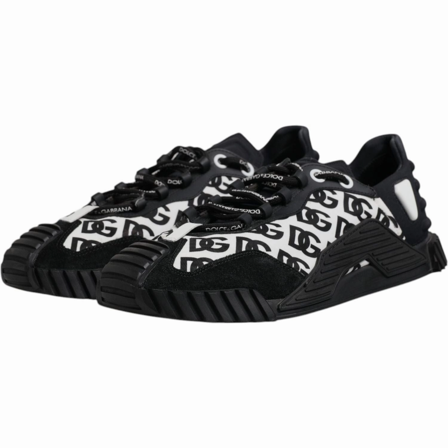 Dolce & Gabbana Black Logo Lace Up Low Top NS1 Sneakers Shoes Best Sneakers For Workout
