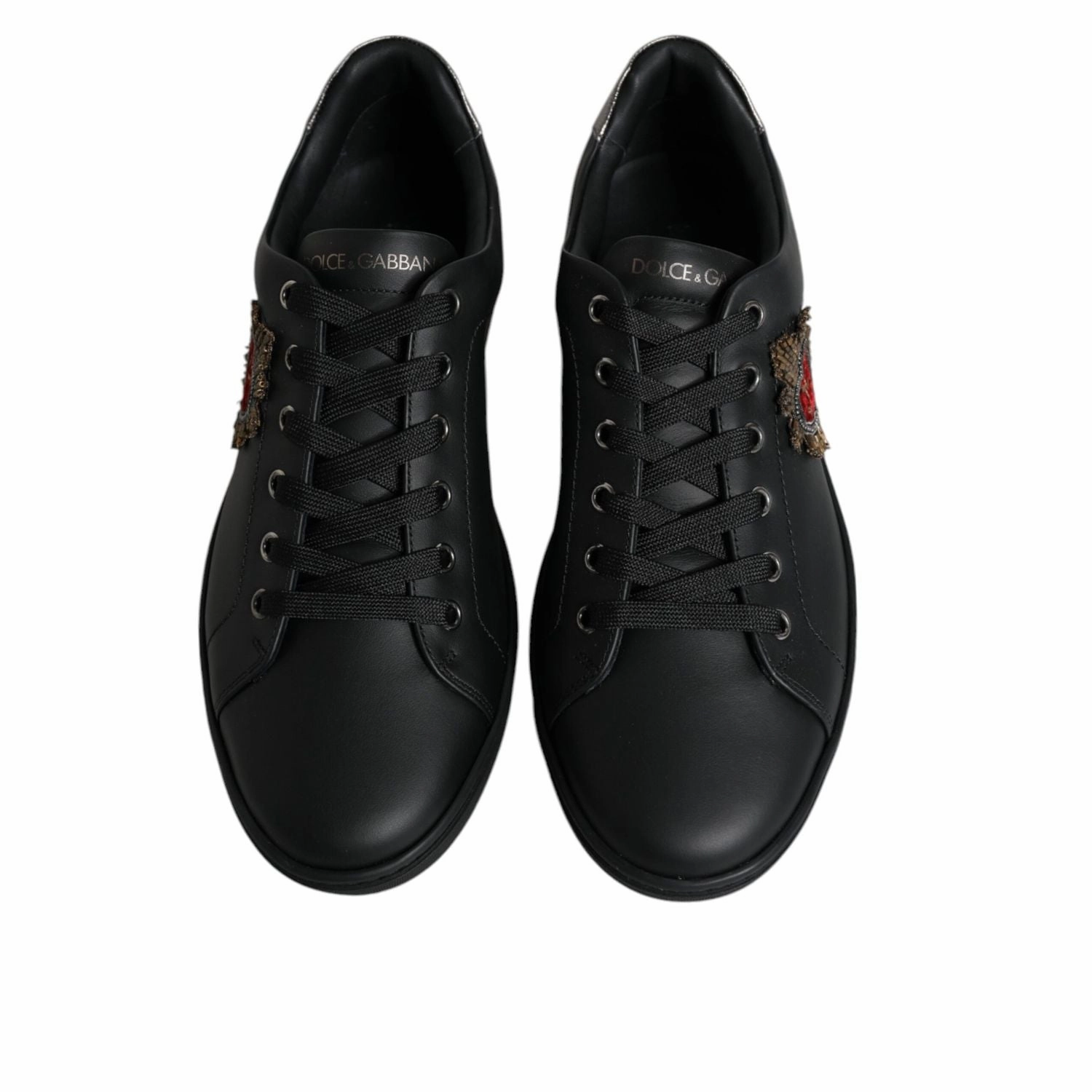 Dolce & Gabbana Black London Sacred Heart Men Sneakers Shoes Zoom Sneakers