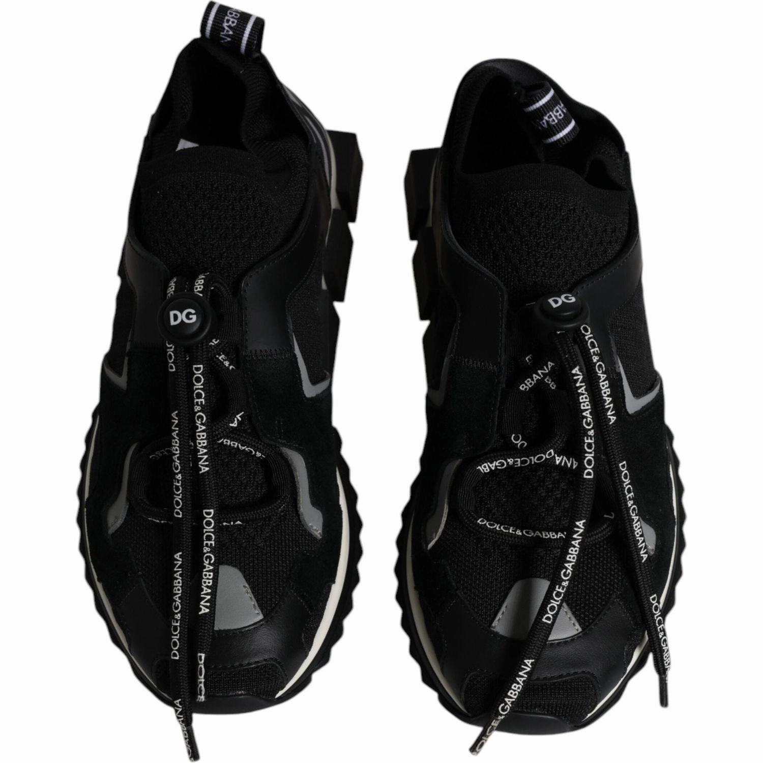 Dolce & Gabbana Black White Logo Sorrento Mens Sneakers Shoes Image Sneakers