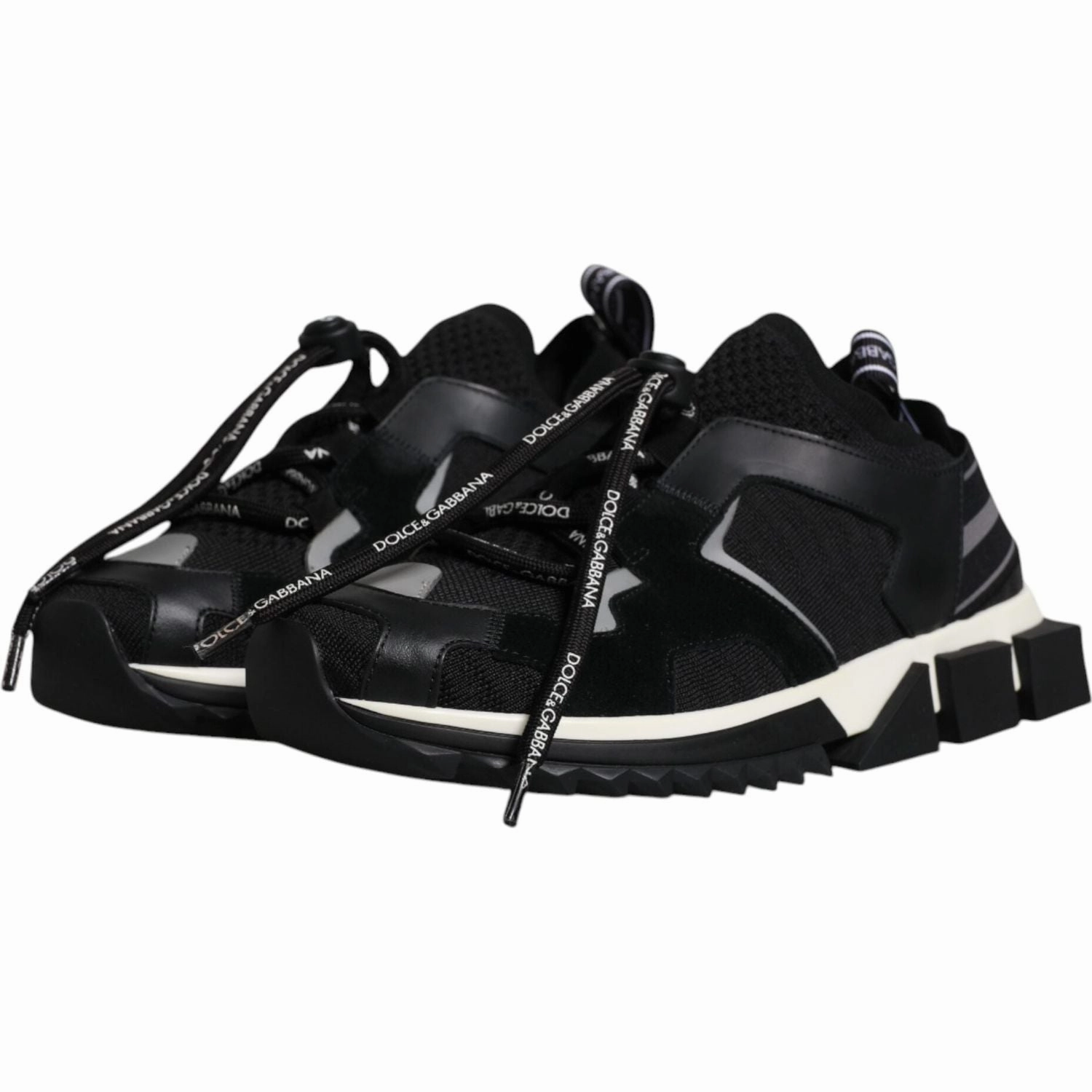 Best Jogging Sneakers Dolce & Gabbana Black White Logo Sorrento Mens Sneakers Shoes