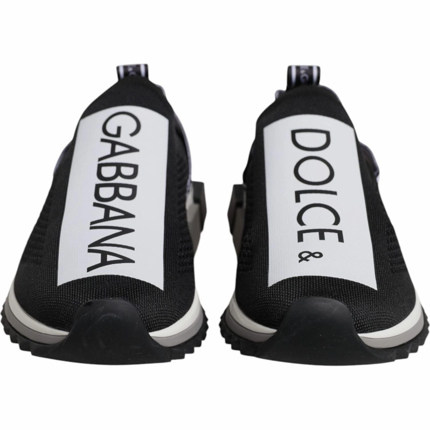 Dolce & Gabbana Black White Slip On Sorrento Sneakers Shoes Backless Sneakers