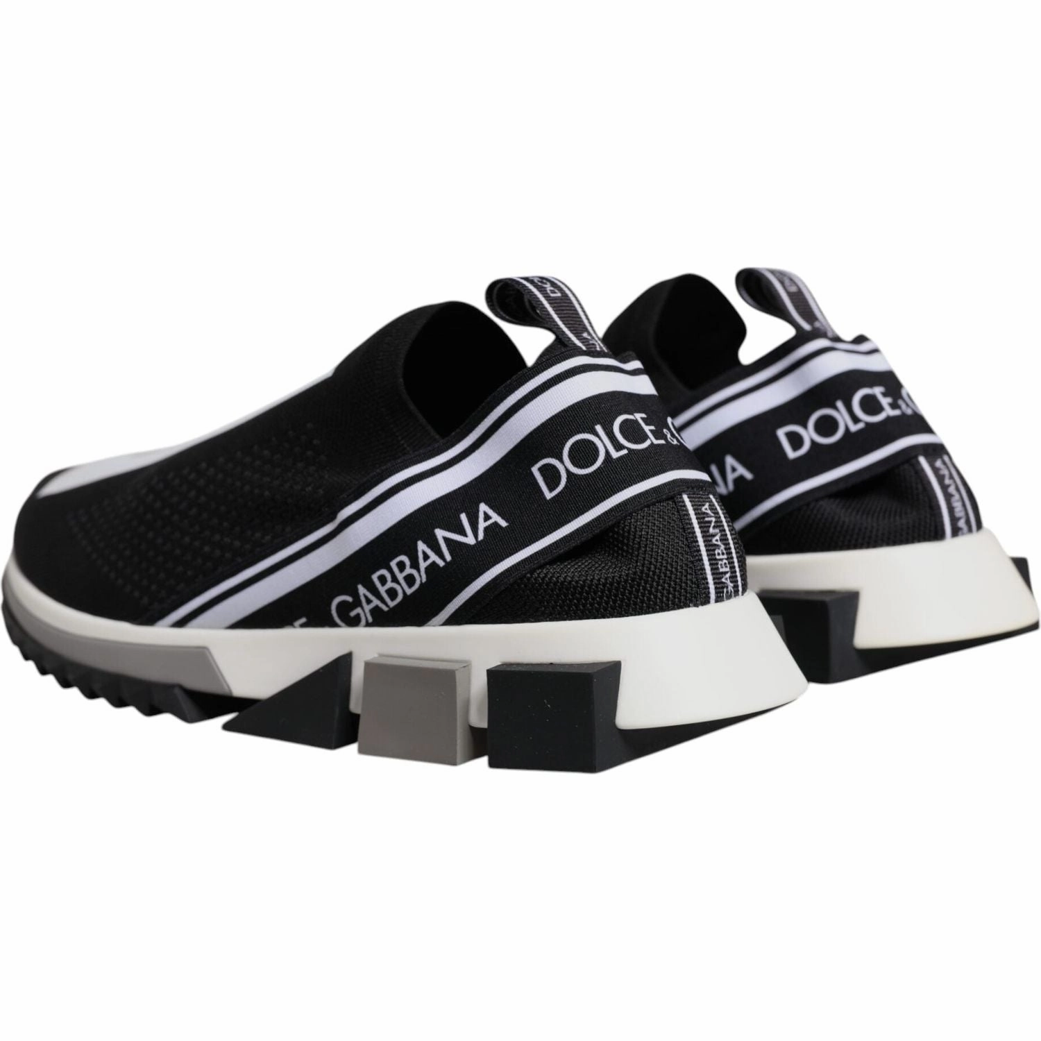 Dolce & Gabbana Black White Slip On Sorrento Sneakers Shoes Freddie Mercury Sneakers