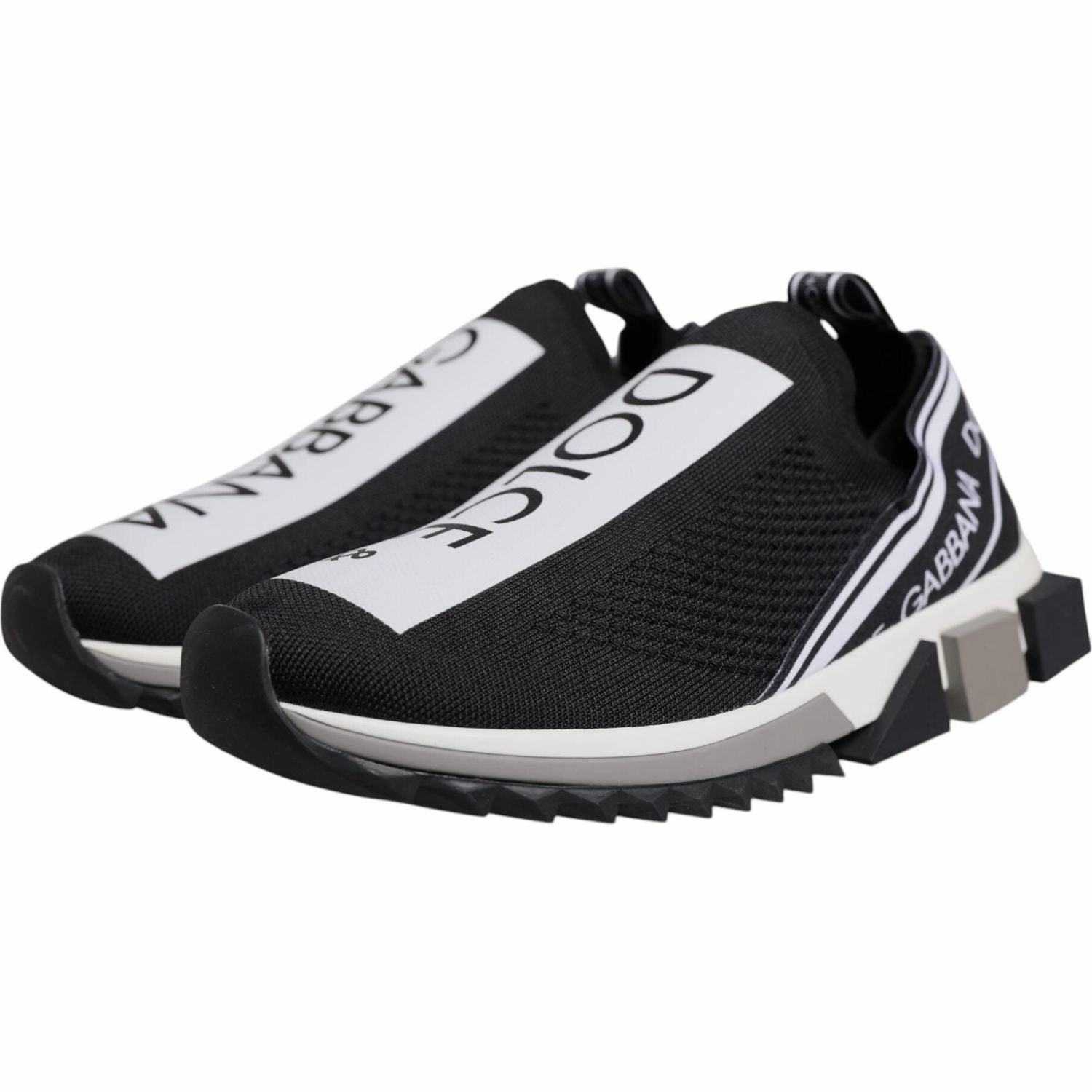 Nurses Sneakers Dolce & Gabbana Black White Slip On Sorrento Sneakers Shoes