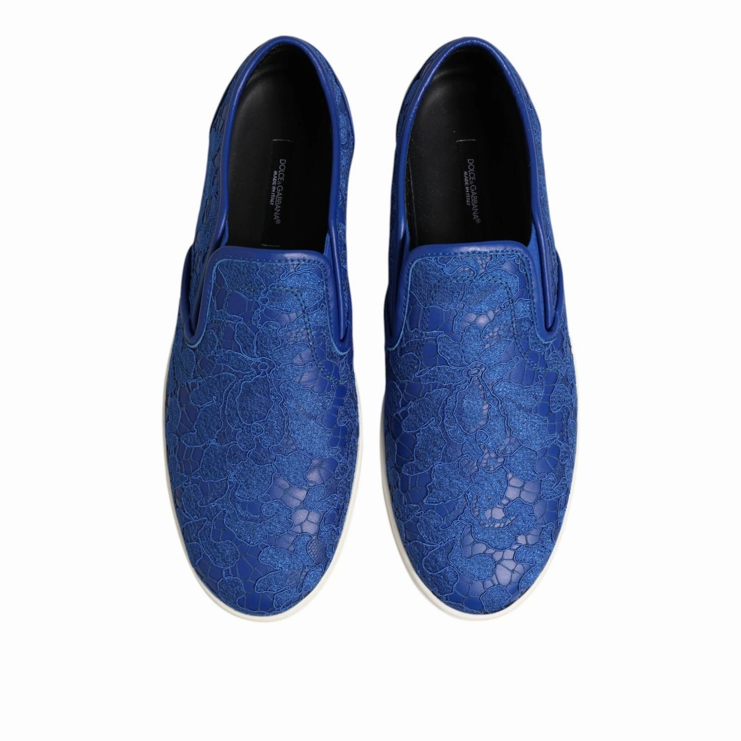 New Balance Sneakers Oxford Dolce & Gabbana Blue Leather Lace Slip On Sneaker Shoes