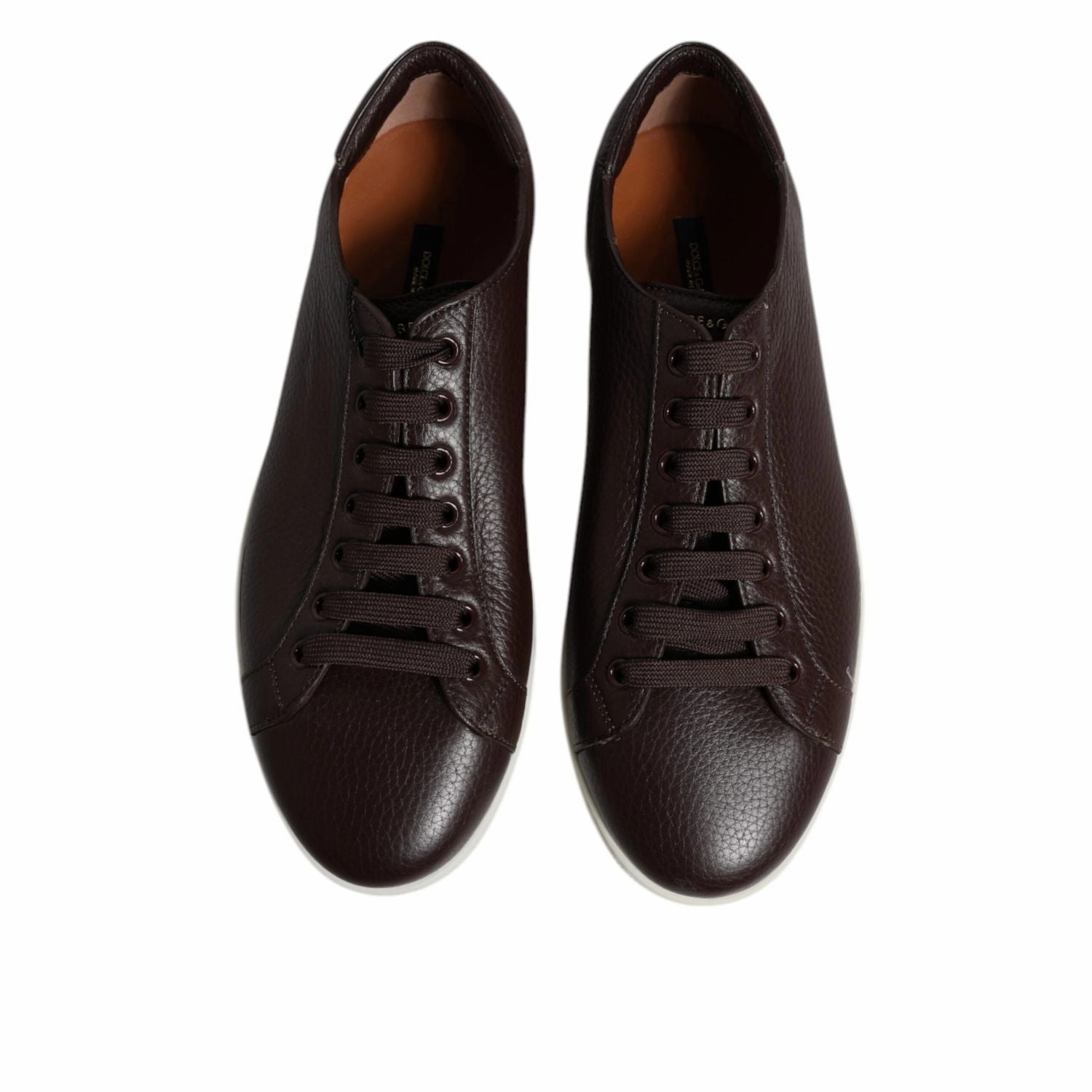 Best Sneakers For Wide Flat Feet Dolce & Gabbana Brown Low Top Men Saint Tropez Sneakers Shoes