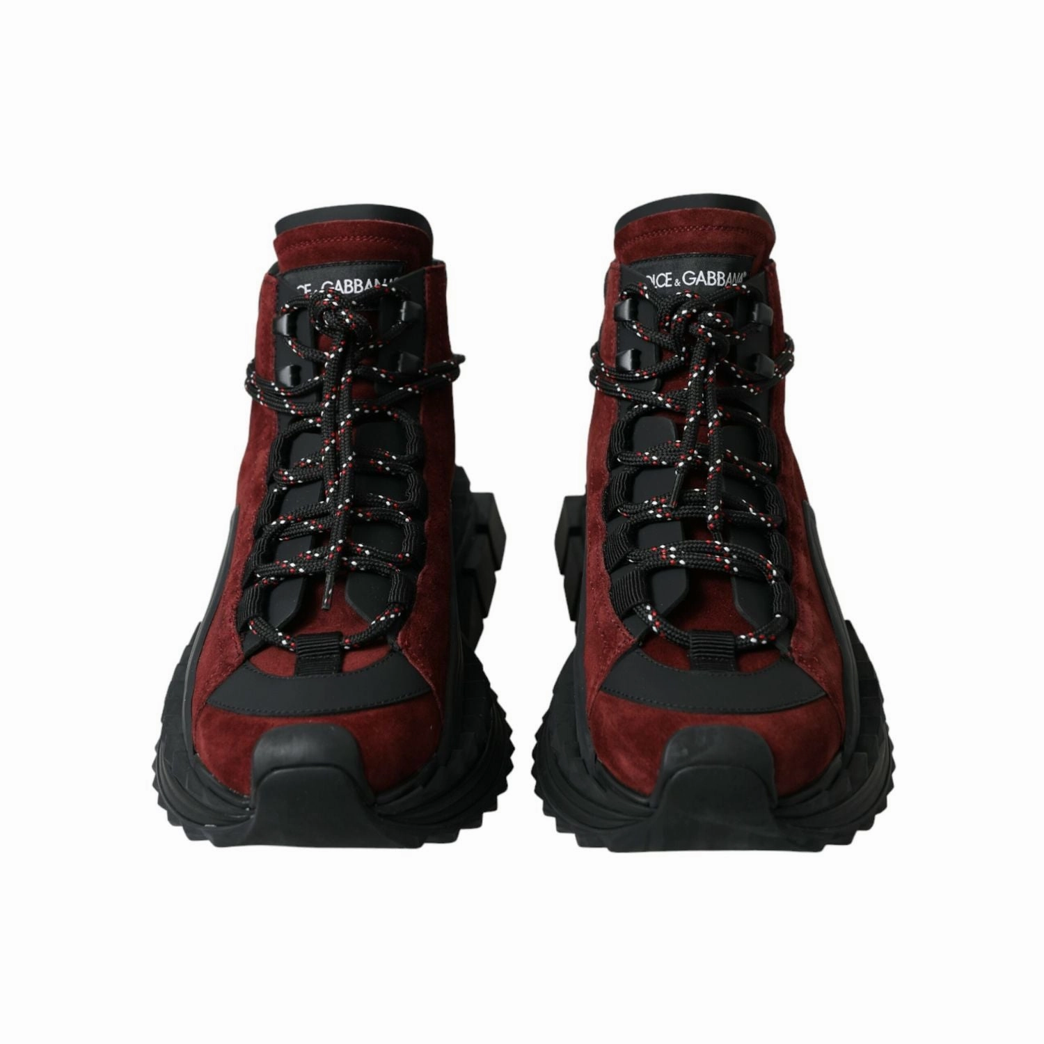 Dolce & Gabbana Burgundy Super King High Top Men Sneakers Shoes Flats Online Shoes