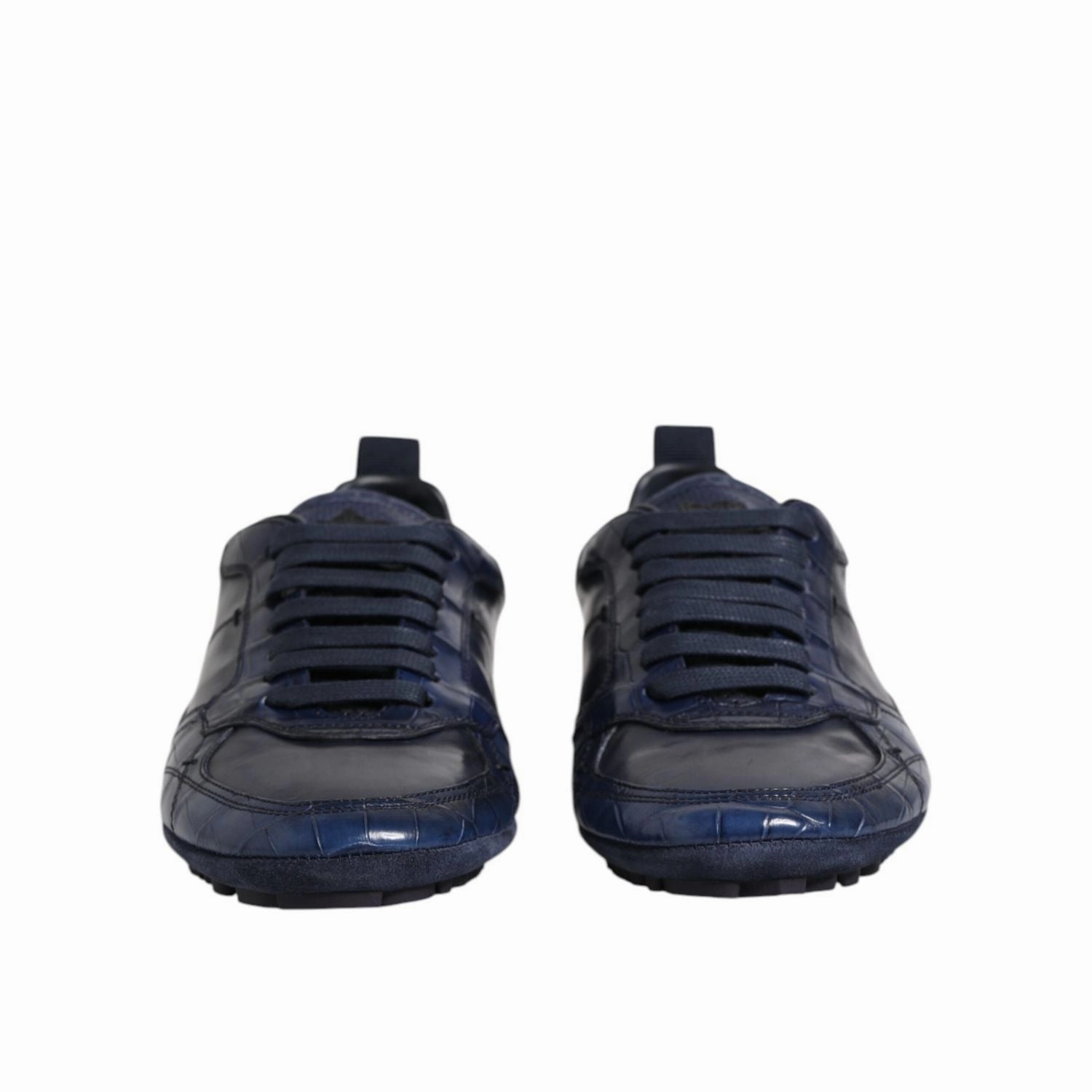 Dolce & Gabbana Dark Blue Leather Low Top Men Sneakers Shoes Sneakers Boss