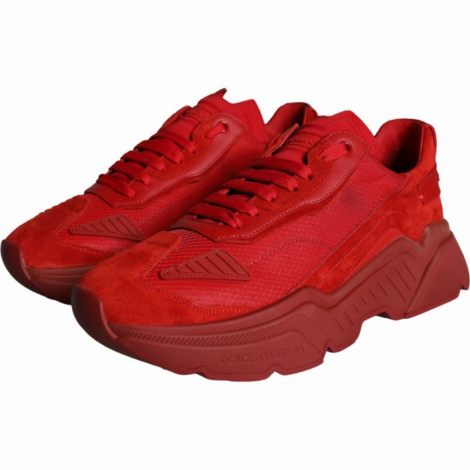 Dolce & Gabbana Red Leather Daymaster Low Top Sneakers Shoes Dolce & Gabbana Sneakers Sale