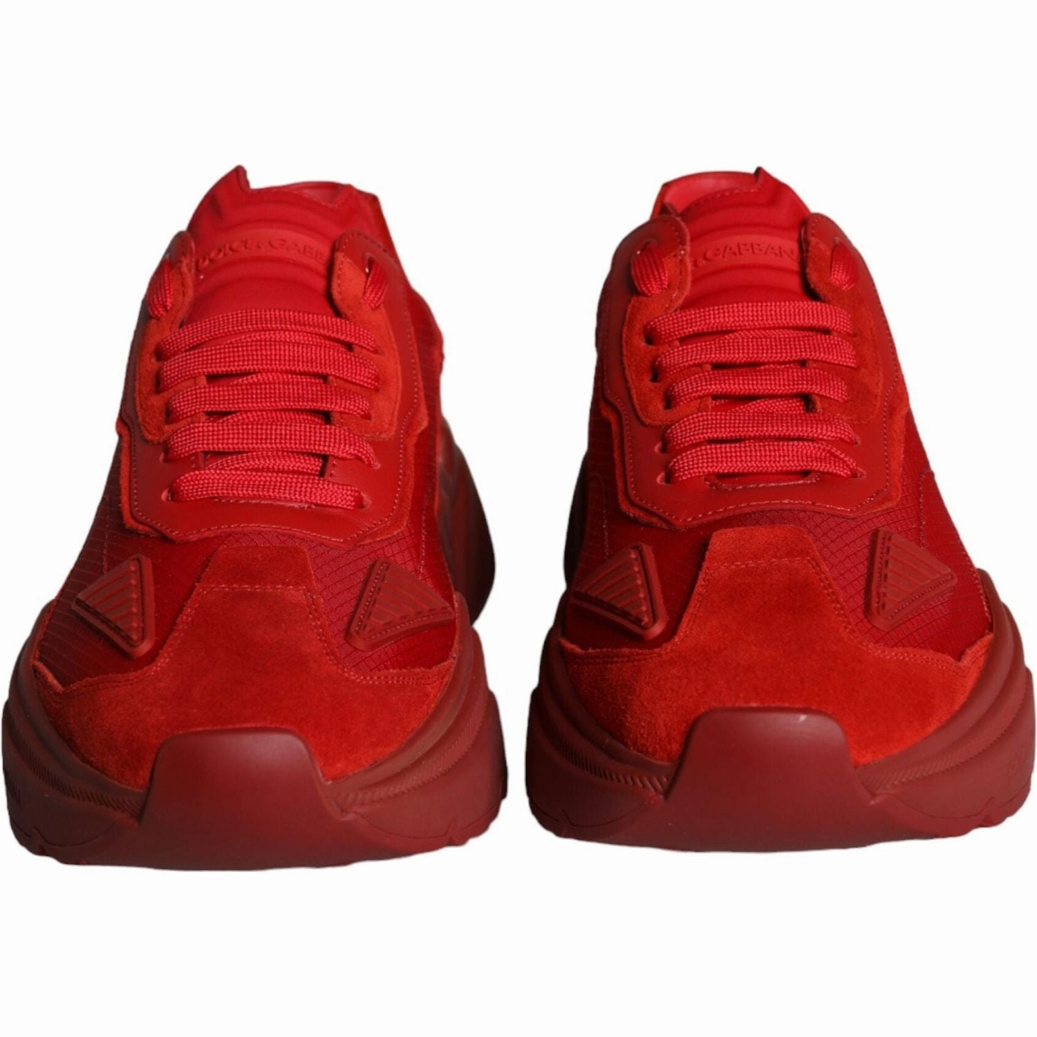 Dolce & Gabbana Red Leather Daymaster Low Top Sneakers Shoes Sneakers With Thick Sole