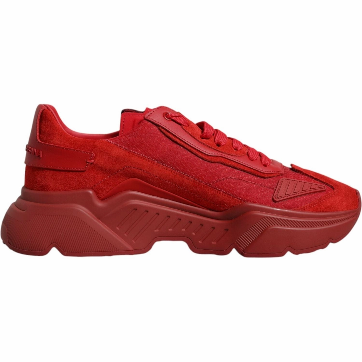 Ballerina Sneakers Dolce & Gabbana Red Leather Daymaster Low Top Sneakers Shoes