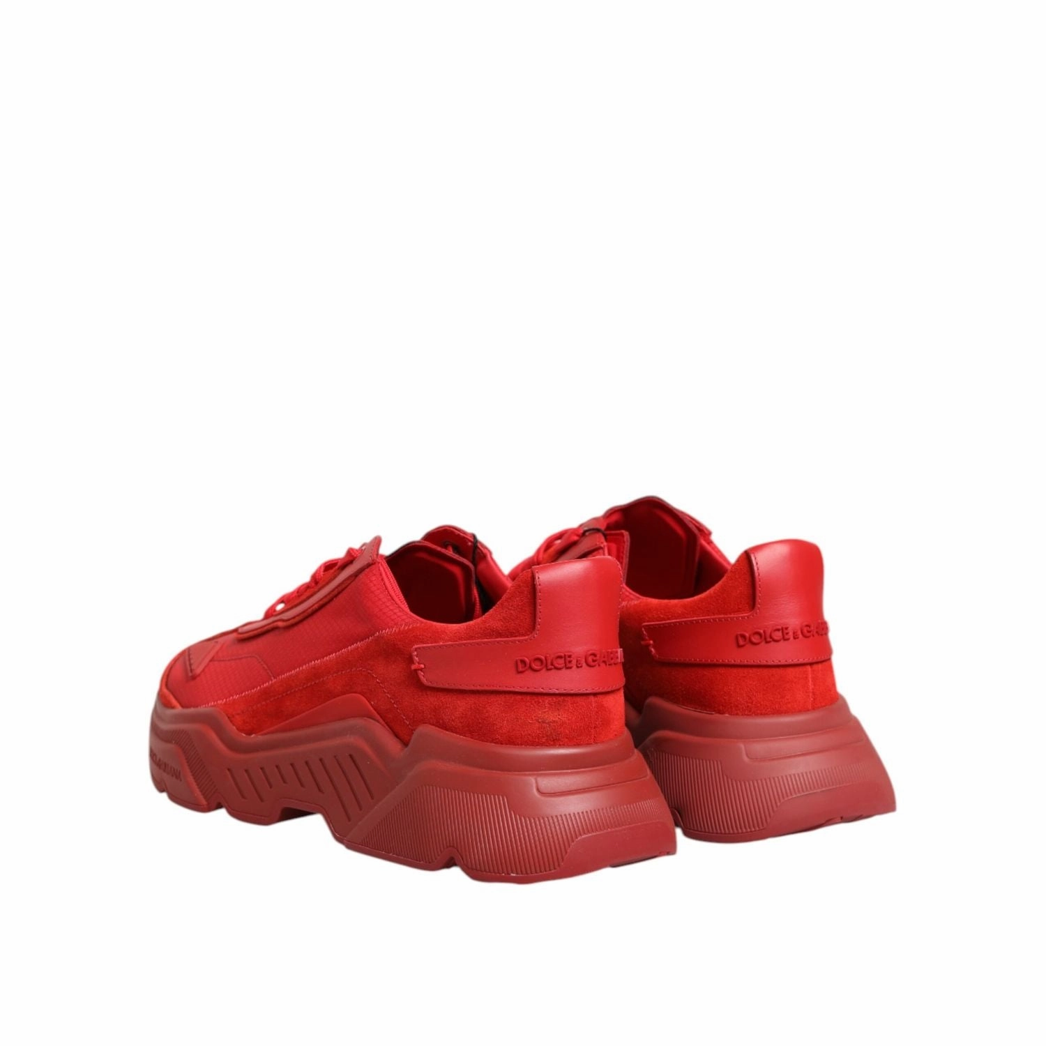 Dolce & Gabbana Red Leather Daymaster Low Top Sneakers Shoes Paul Stuart Sneakers