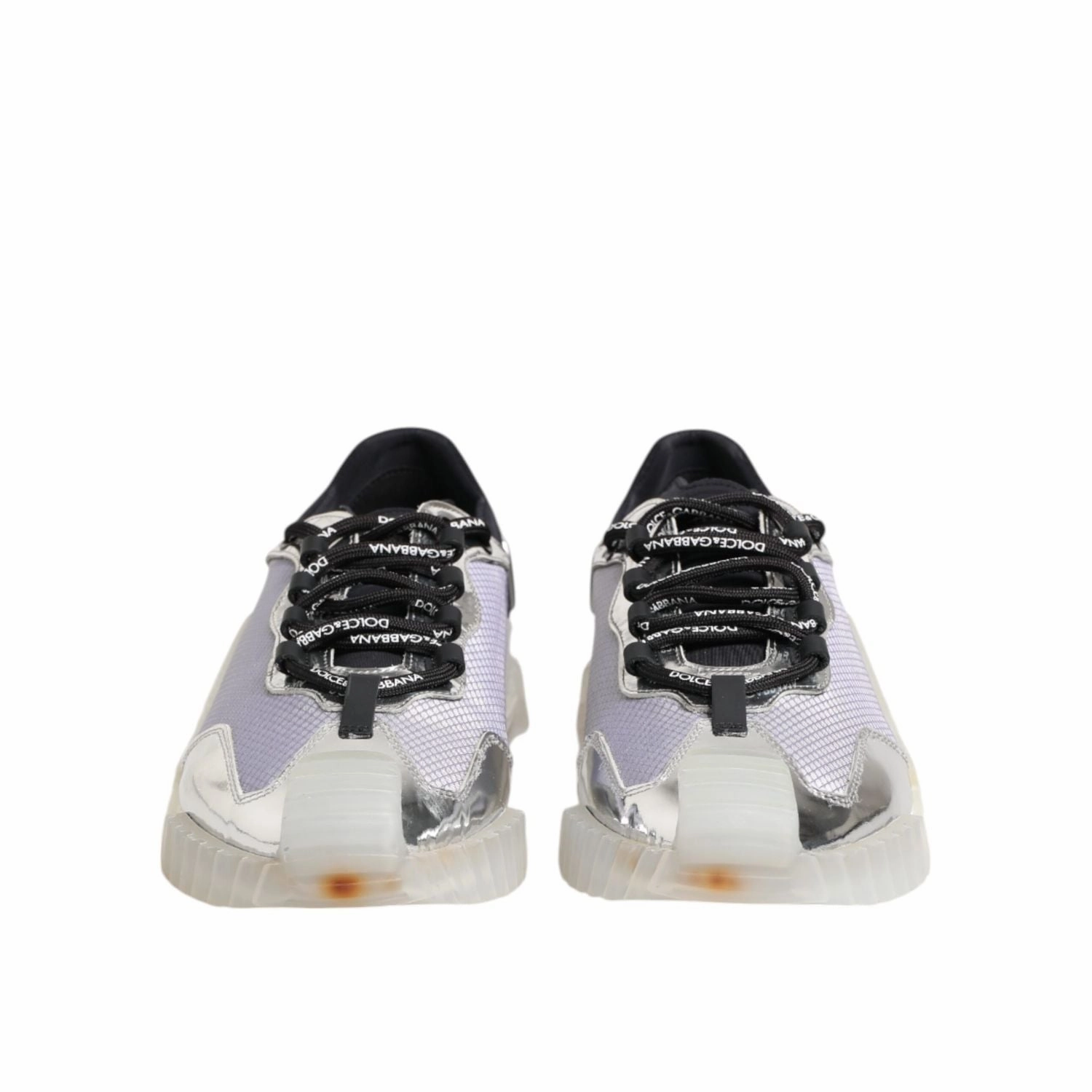 Dolce & Gabbana Silver Black Nylon NS1 Low Top Sneakers Shoes Sneakers For Running On Treadmill