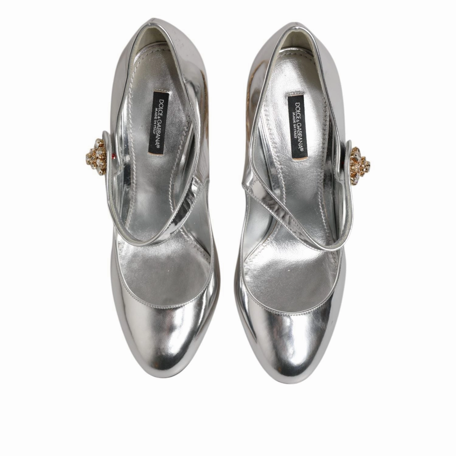 Sandals With Bows Dolce & Gabbana Silver Chandelier Sculpted Heel Mary Jane Pump Shoes