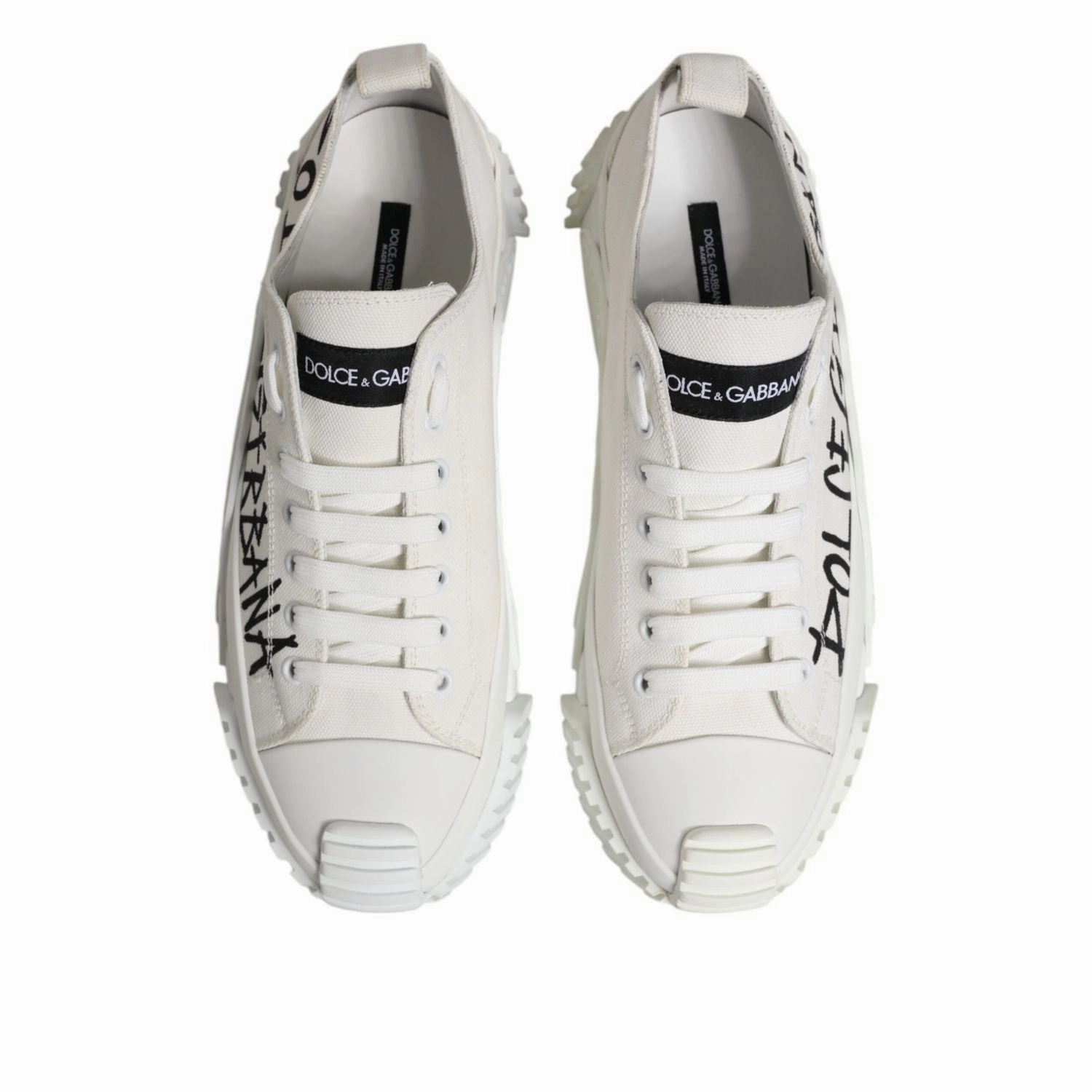 Dolce & Gabbana White Cotton NS1 Low Top Sneakers Shoes Cheap Sale Sneakers