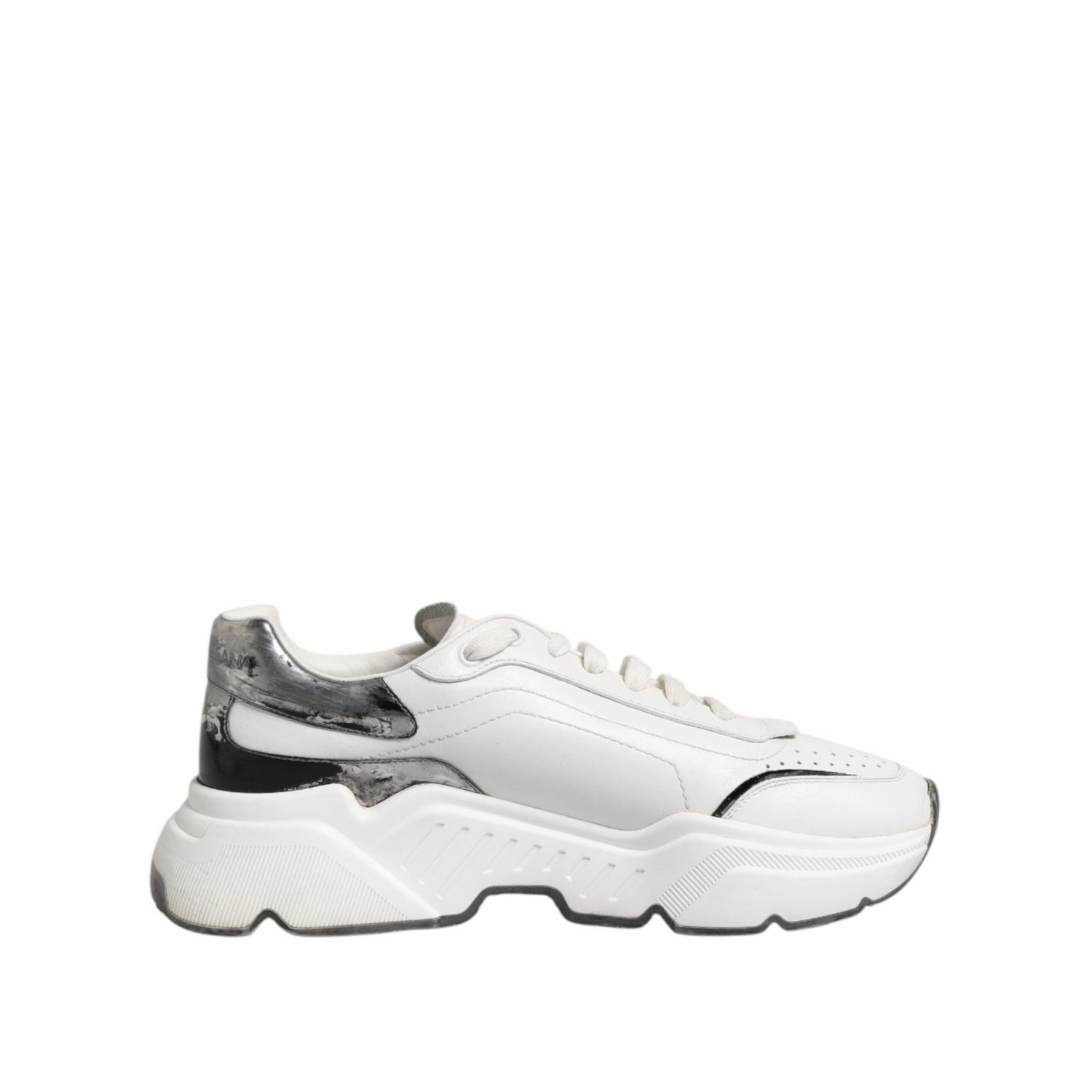 Dolce & Gabbana White Daymaster Leather Low Top Sneakers Shoes Michael Jordan Championship Sneakers
